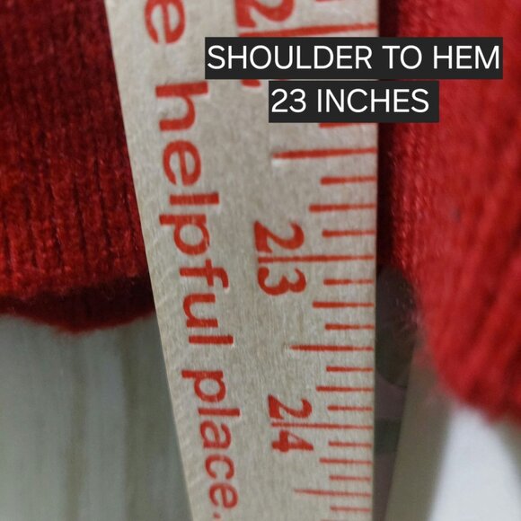 NWT Commense Women's Red Ribbed Wrap Sweater Size XL - Picture 7 of 8